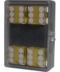 Dice 4-pack yellow Near-precision 19mm (casino)
