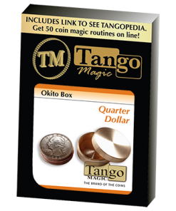 Okito Box (Brass) - US Quarter by Tango Magic -Trick (B0010)