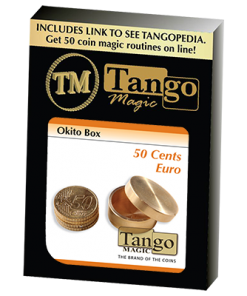 Okito Coin Box Brass 50 cent Euro by Tango -Trick (B0003)