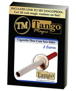 Cigarette Through 2 Euros (E0013) (Two Sided) - Trick