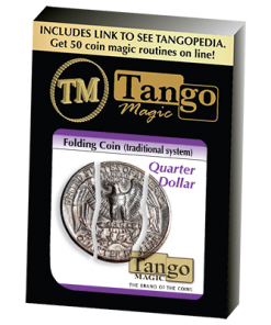 Folding Coin Quarter (D0021) (Traditional) by Tango Magic - Trick (D0021)