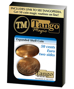 Expanded Shell Coin 50 Cent Euro (Two Sides) by Tango - Trick (E0004)
