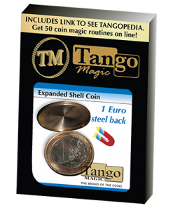 Expanded Shell Coin - (1 Euro, Steel Back) by Tango Magic - Trick (E0066)