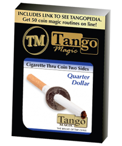 Cigarette Thru Quarter (2 sided)(D0075) by Tango - Trick
