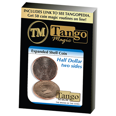Expanded Shell Half Dollar (Two Sided)D0006 by Tango - Trick Expanded Shell Half Dollar (Two Sided)D0006 by Tango - Trick