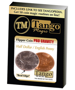 Flipper Coin PRO Gravity Half Dollar/English Penny - Tango - Trick (D0101)