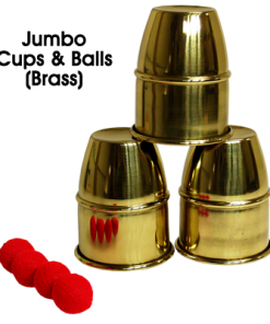 Jumbo Cups & Balls (Brass) by Premium Magic - Trick