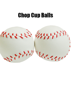 Chop Cup Balls Large White Leather (Set of 2) by Leo Smetsers - Trick Chop Cup Balls Large White Leather (Set of 2) by Leo Smetsers - Trick