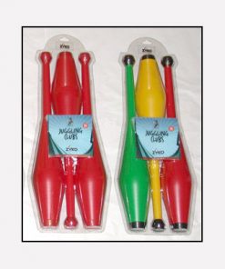 Juggling Set (3 Undecorated Clubs and DVD) - Assorted Colors by Zyko - Trick