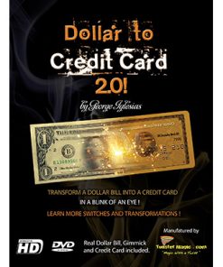Dollar to Credit Card 2.0 (with DVD) by Twister Magic - Trick