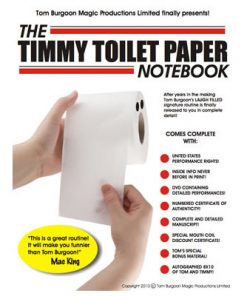 Timmy Toilet Paper Notebook (DVD and Notebook) by Tom Burgoon  ESTATE