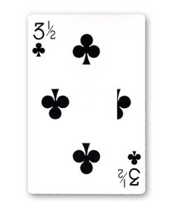 Jumbo Bicycle Card (3 1/2 of Clubs - Red Back) - Trick