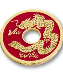 Chinese Coin (Red - Half Dollar Size) by Royal Magic - Trick
