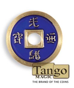 Normal Chinese Coin made in Brass (Blue) by Tango -Trick (CH009)
