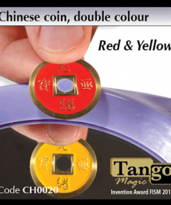 Chinese Coin (CH0020) Red & Yellow by Tango Magic - Tricks