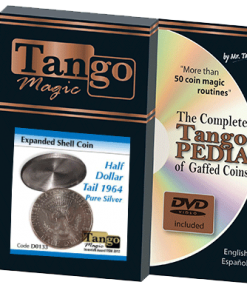 Expanded Shell Half Dollar 1964 (Tail) (w/DVD) (D0133) by Tango - Trick Expanded Shell Half Dollar 1964 (Tail) (w/DVD) (D0133) by Tango - Trick