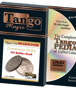 Flipper Coin Pro Elastic System (One Dollar DVD w/Gimmick)(D0088) by Tango - Trick