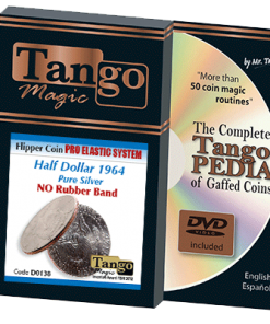 Flipper Coin Pro Elastic Half Dollar 1964 (w/DVD) (D0138) by Tango - Trick