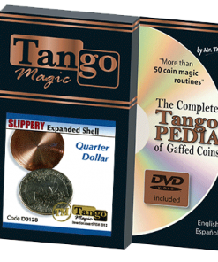 Slippery Shell Quarter (w/DVD)(D0128) by Tango Magic - Tricks