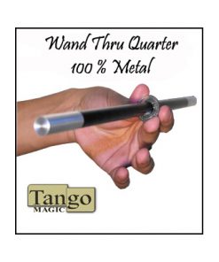 Wand Thru Quarter ( W006 )(includes gimmicked coin and DVD) by Tango-Trick