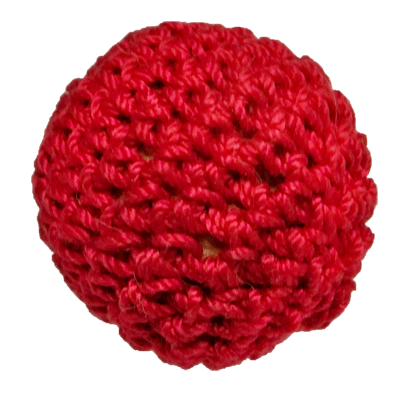 1" Magnetic Crochet Ball (Red) by Ickle Pickle Products