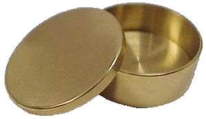 Okito Box Brass (Silver Dollar Size)