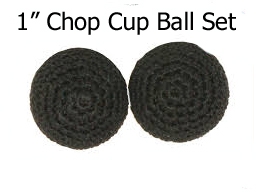 1" Crochet Ball Set for Chop-Cup (black)