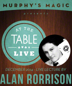 At the Table Live Lecture - Alan Rorrison 12/10/2014 - video DOWNLOAD