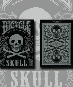 Bicycle Skull Metallic (Silver) - USPCC