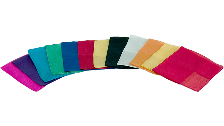 Silks 12" 12 Pack (Assorted) Magic by Gosh - Trick Silks 12" 12 Pack (Assorted) Magic by Gosh - Trick