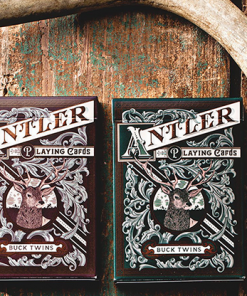 Antler Playing Cards (Maroon) by Dan and Dave