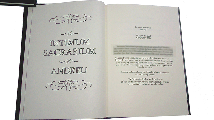 Andreu's Intimum Sacrarium (Hardcover) by Andreu - Book Andreu's Intimum Sacrarium (Hardcover) by Andreu - Book