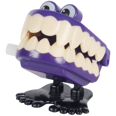 Wind-Up Jumping Vampire Teeth (purple)