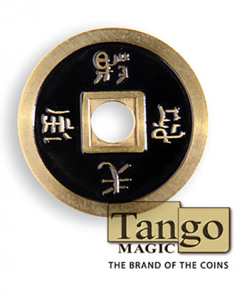 Dollar Size Chinese Coin (Black and Red) by Tango (CH037)