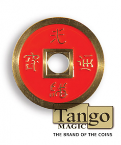 Dollar Size Chinese Coin (Red and Blue) by Tango (CH039)