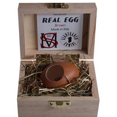 Real Egg (Brown) by Gianfranco Ermini & Stratomagic - Trick Real Egg (Brown) by Gianfranco Ermini & Stratomagic - Trick