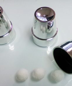 Cups & Balls (Plastic, Pocket Size, Chrome color)