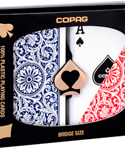 Copag 1546 Plastic Playing Cards Bridge Size Regular Index Red/Blue Double-Deck Set