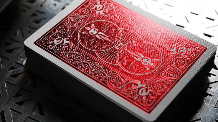 Bicycle Rider Back Crimson Luxe (Red) Version 2 by US Playing Card Co Bicycle Rider Back Crimson Luxe (Red) Version 2 by US Playing Card Co