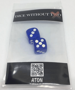 Dice Without Two CLEAR BLUE (2 Dice Set) - Trick