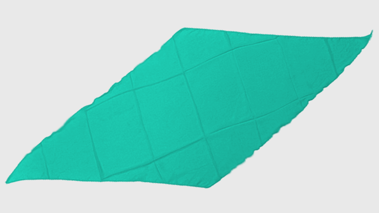 Diamond Cut Silk 24 inch (TURQUOISE) by Magic by Gosh - Trick Diamond Cut Silk 24 inch (TURQUOISE) by Magic by Gosh - Trick