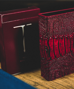 Ostrich Grain Leather Clip (Red) by TCC