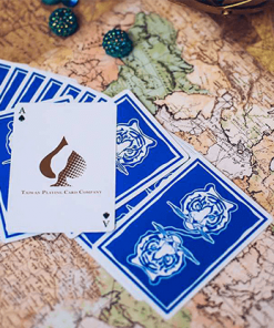 The Hidden King Blue Luxury Edition Playing Cards by BOMBMAGIC