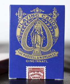 Limited Late 19th Century Square Faro (Blue) Playing Cards
