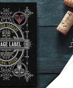 Vintage Label Playing Cards (Premier Edition Black) by Craig Maidment