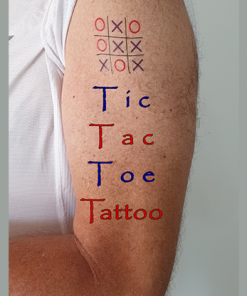 Tic Tac Toe Tattoo by Eran Blizovsky - Trick