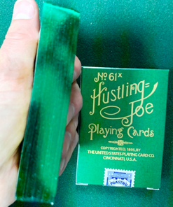 Limited Edition Hustling Joe Green Gilded (Frog Back) Playing Cards