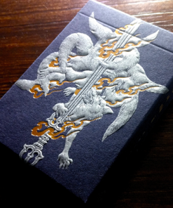 Sumi Kitsune Myth Maker (Blue Craft Letterpressed Tuck) Playing Cards by Card Experiment
