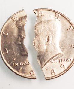 Folding Half Dollar Single Cut (Laser) (aka Bite Coin) CLOSEOUT Folding Half Dollar Single Cut (Laser) (aka Bite Coin) CLOSEOUT