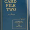 Card File Two (book) - Jerry Mentzer Card File Two (book) - Jerry Mentzer